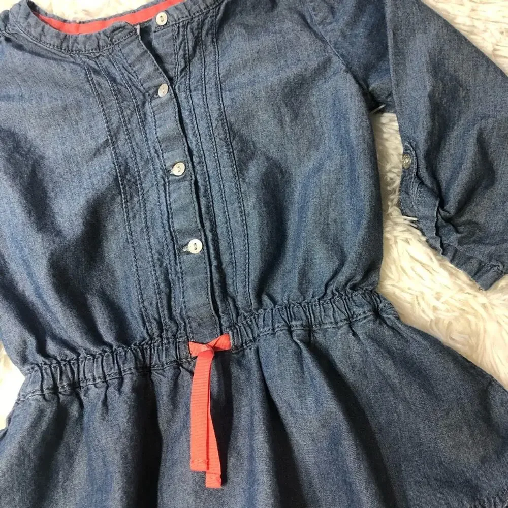 CARTER’S • Denim Chambray Button Down Cinched Waist Top